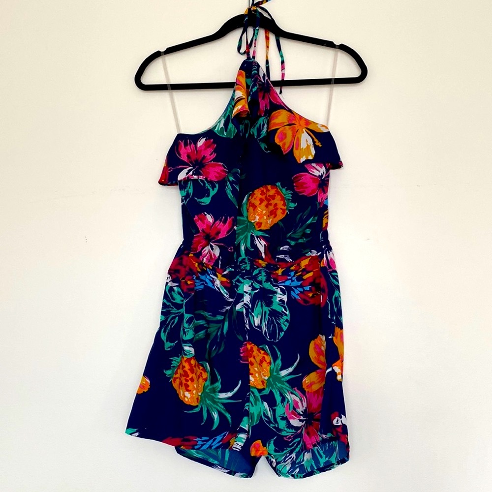 Floral Halter Romper - Size 8 (Small)